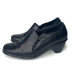 Dansko Rafael Leather Comfort Elastic Mules Black Women's Size 39